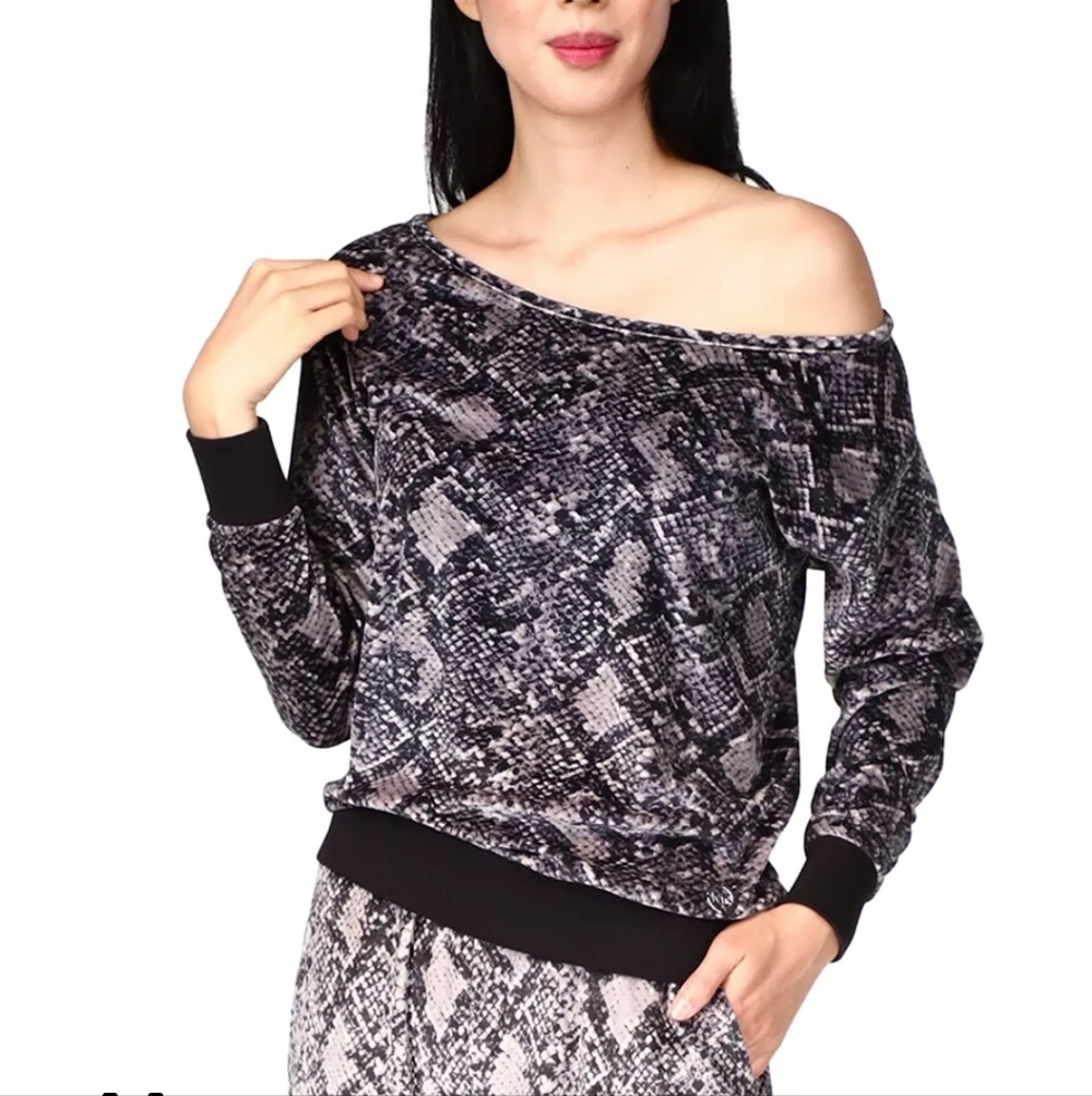 MICHAEL Michael Kors Snake Print off the shoulder